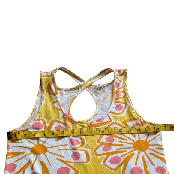 Marimekko Tank Top Women's Large Scoop Neck Floral 60s 70s Flower Power Groovy - Picture 4 of 11